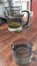 美斯尼 茶壺玻璃泡茶壺茶水分離加厚熱帶過濾茶具辦公家用分茶器泡茶器 大號墨客杯一壺四杯 曬單實拍圖