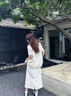 對(duì)白老錢(qián)風(fēng)輕薄西裝套裝裙女2025夏新款短袖外套半身裙通勤兩件套 杏仁米 S 曬單實(shí)拍圖