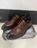 啄木鳥(niǎo)皮鞋男真皮商務(wù)正裝鞋男士英倫系帶青年時(shí)尚簡(jiǎn)約布洛克雕花男鞋 棕色 44 曬單實(shí)拍圖