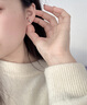 中國黃金六爪鉆石耳釘女時尚銀耳飾耳環(huán)教師節(jié)禮物送老師生日送女友 經(jīng)典六爪耳釘-3分鉆石一對 曬單實拍圖