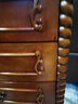 匠萊藝美式實(shí)木斗柜客廳歐式五斗柜復古儲物柜家用收納柜靠墻收納斗櫥 斗柜/B款61*40*95cm 曬單實(shí)拍圖