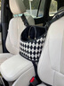 齊選汽車(chē)扶手箱收納包儲物盒座椅后背收納袋車(chē)內裝飾車(chē)上實(shí)用用品 黑白菱格包包兜 曬單實(shí)拍圖