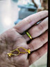 百泰首飾（BATAR JEWELLERY）生日禮物黃金耳飾女999足金兩顆光珠耳墜小光珠金耳釘 1.35g 曬單實(shí)拍圖