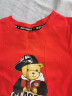 Classic Teddy精典泰迪儿童短袖T恤童装女童上衣男童夏装宝宝衣服1 棒球帽子熊织标短袖大红 120 实拍图
