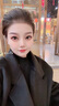 GARNUO毛呢外套女中長(cháng)款2025新款秋冬季小個(gè)子高級感黑色赫本風(fēng)呢子大衣 黑色 【常規內里】 S【80-100】 曬單實(shí)拍圖