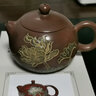 覓陶 廣西欽州坭興陶茶壺浮雕荷花西施壺純全手工泡茶具套裝 半雕西施（一壺兩杯） 200ml 曬單實(shí)拍圖
