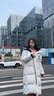 鴨鴨（YAYA）王一博同款冰殼系列羽絨服男過(guò)膝長(zhǎng)款冬季新款女情侶極寒加厚外套 青光黑 XL (建議155-175斤) 曬單實(shí)拍圖