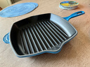 酷彩（Le Creuset）法國進口琺瑯鍋鑄鐵鍋26cm方形烤鍋平底牛排煎烤鍋電磁爐燃氣通用 【1-4口之家】馬賽藍 26cm 曬單實拍圖