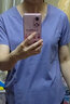 佐丹奴短袖t恤女戶外穿搭涼感純色弧形下擺V領上衣女05324419 曬單實拍圖