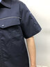 UHX夏季工作服防靜電套裝薄款男女定制長(cháng)短袖勞保服上衣透氣高端工裝 【短袖上衣】-藏藍色（X161款） XL (175) 碼-建議135-155斤 曬單實(shí)拍圖