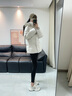 beanpole90%鵝絨 BEANPOLE濱波秋冬女收腰時尚可拆卸毛領羽絨服 象牙色 M 165/88A 曬單實拍圖