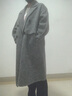 BASIC HOUSE/百家好毛呢大衣女2024冬季新款長(cháng)款羊毛大衣雙面呢深灰色M 曬單實(shí)拍圖