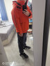 雪中飛羽絨服鴨絨男女士可拆卸帽中長款休閑時(shí)尚情侶潮牌冬裝外套過年紅 柑橘橙 L (175) 曬單實(shí)拍圖