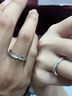 999足銀情侶對戒蒹葭與白露男女戒指輕奢閉口求婚戒指情人節禮物 925銀情侶戒指一對【開(kāi)口可調節】 曬單實(shí)拍圖