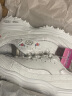 斯凯奇（Skechers）老爹鞋女士熊猫鞋刺绣厚底内增高小白鞋子休闲百搭季 11977-白色/WHT 35.5 实拍图