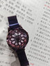DINIMI手表女時(shí)尚潮流氣質(zhì)石英國表高中女學(xué)生輕奢休閑女士腕表生日禮物 88176磁鐵表帶 紫色 曬單實(shí)拍圖