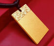 中國黃金（CHINA GOLD）黃金吊墜足金平安無(wú)事牌男女士款項鏈古法實(shí)心方牌掛墜情人節禮物 定制款5-7天內發(fā)貨，多退少補  定制款-無(wú)事牌項鏈5g 曬單實(shí)拍圖