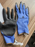 代爾塔 201631 勞保手套 工作手套 透氣舒適 乳膠涂層抗撕裂 藍色 曬單實(shí)拍圖