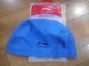 李寧（LI-NING）泳帽P(pán)U防水長(cháng)發(fā)護耳舒適不勒頭 男女士涂層游泳帽LXMR655-2藍色 曬單實(shí)拍圖