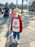 馬·拉?。∕.Latin）/童裝兒童衛(wèi)衣冬裝新款男童女大童印花插肩袖撞色衛(wèi)衣 復(fù)古紅 110cm 曬單實(shí)拍圖