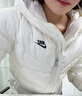耐克（NIKE）官方艦店羽絨服女冬季新款戶外防風(fēng)防寒運(yùn)動(dòng)服連帽保暖短款外套女 133-白色-店長(zhǎng)推薦 L (165) 曬單實(shí)拍圖