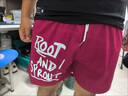 美式街頭休閑短褲三分男生夏季潮流不過(guò)膝網(wǎng)眼透氣速干運動(dòng)籃球褲 酒紅色涂鴉+白色內搭 M 曬單實(shí)拍圖