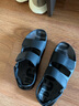 愛(ài)步（ECCO）涼鞋男 夏季時(shí)尚涼鞋魔術(shù)貼涼皮鞋男 科摩系列500944 黑色39 曬單實(shí)拍圖