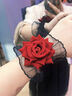 初享（CHUXIANG）暗黑系玫瑰花蕾絲手環(huán)女手腕套手鏈紅色手袖結婚禮服lolita洛麗塔 紅色玫瑰蕾絲手環(huán)一只  B00-207 無(wú)規格 曬單實(shí)拍圖
