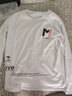 歐洛黛純棉長(cháng)袖t恤女春秋新款寬松純色打底衫上衣百搭圓領(lǐng)秋衣體恤衫 白色（M字母)+白色（H字母） 2XL 曬單實(shí)拍圖