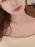 Grace Girl鉑金北極星項鏈女高級感輕奢白金莫桑鉆鎖骨鏈生日禮物送 鉑金北極星項鏈+輕奢禮盒 曬單實拍圖