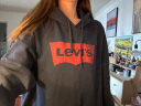 Levi's【情侣同款】李维斯2024春夏连帽卫衣oversize落肩LOGO印花 藏蓝色0007 L 实拍图