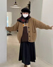 梓洛蘭ZiLuolan秋季穿搭女韓系氛圍感連衣裙一整套美拉德學(xué)院風(fēng)開(kāi)衫毛衣 咖色毛衣+襯衫+咖褲裙 A693# L 建議110-125斤 曬單實(shí)拍圖