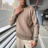 花花公子（PLAYBOY）毛衣男春秋2025新款時尚寬松百搭休閑針織衫男士簡約圓領(lǐng)毛線衣男 黑色 XL 曬單實拍圖