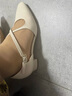 蹀愫【藝術(shù)生】夏季新款法式復(fù)古顯瘦上檔次包頭心動女涼鞋TA54143-12 暗米白色羊皮革 37 235mm 曬單實拍圖