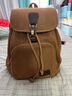名夏男女帆布休閑雙肩包防潑水潮流學(xué)生書(shū)包初中高中大學(xué)生旅行電腦包 咖啡 曬單實(shí)拍圖