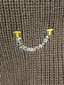 初語(yǔ)復古假兩件圓領(lǐng)毛衣女2024秋冬新款撞色拼接疊穿針織衫 卡其色 M 曬單實(shí)拍圖