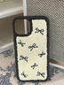 丁域適用蘋(píng)果16promax手機(jī)殼全包硅膠時(shí)尚超薄個(gè)性iPhone15pro刺繡毛絨秋冬新款防摔14高級(jí)感女款13por 【黑框絨布蝴蝶結(jié)】單殼 iPhone 16 pro 曬單實(shí)拍圖