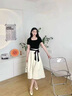 瑞秋兒連衣裙女裝夏季新款衣服時尚氣質收腰顯瘦高級感兩件套套裝裙子 套裝 M 曬單實拍圖