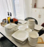 几物森林 高档方形北欧碗碟套装家用简约餐具套装盘碗筷碗盘 银色浪漫56头 实拍图