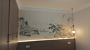 六紋魚 新中式墻布意境山水壁布電視背景墻壁紙客廳沙發(fā)影視墻裝飾壁畫 (平面)無味道熱轉(zhuǎn)印錦緞壁布/平方 曬單實拍圖