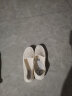 漂步塑料凉鞋女夏防滑平底洞洞鞋纯色镂空护士鞋软底沙滩鞋孕妇妈妈鞋 米白 40 偏小一码 实拍图