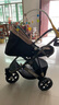 Babyruler高景觀(guān)嬰兒推車(chē)雙向可坐可躺輕便折疊慢跑車(chē)減震寶寶手推車(chē) 俄羅斯版本-摩卡金 曬單實(shí)拍圖