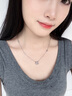 VTLs925銀雙環(huán)相扣莫比烏斯環(huán)韓版鑲鉆鎖骨鏈送女友生日情人節(jié)禮物 s925銀-三秒心動【贈證書】 曬單實拍圖