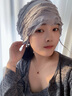 語(yǔ)木居欣薄款春天月子媽媽帽專(zhuān)用睡帽空調女款冬季帽子包頭帽化療后光頭帽 3#灰色 均碼/有彈性 曬單實(shí)拍圖
