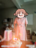 費雪（Fisher-Price）美國費雪夏季孕婦裝粉色孕婦連衣裙時(shí)尚寬松大碼孕婦裝小個(gè)子上衣 粉色 L 曬單實(shí)拍圖