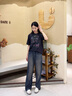 JNBY/江南布衣秋新品香蕉牛仔褲女萊賽爾簡(jiǎn)約寬松5O7E12000 998/牛仔深灰 XS 曬單實(shí)拍圖