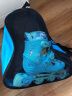 米高轮滑护具儿童溜冰鞋滑板车护具头盔包全套装 蓝色小码 实拍图