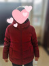 坦博爾新款羽絨服女短款中老年連帽簡(jiǎn)約保暖厚外套TBF510356J 醬紫紅 M (165) 曬單實(shí)拍圖