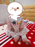 G.DUCKKIDS小黃鴨韓版長(cháng)袖嬰幼兒女童連衣裙1-2-3歲4-5女寶寶公主裙春秋裙子 白色- 80 建議身高75厘米左右- 曬單實(shí)拍圖