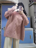歐若婷雅 2022年女裝秋冬新款休閑褲女韓版寬松時尚可鹽可甜洋氣穿搭針織慵懶風闊腿褲女兩件套套裝褲 毛衣+杏色闊腿褲 S 曬單實拍圖
